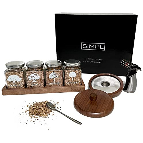 Premium Cocktail Smoker Kit With Torch And 4 Types Of W...