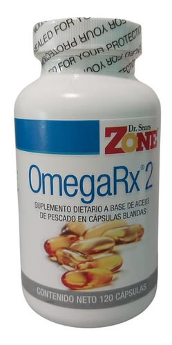 Imagen 1 de 1 de Suplemento en cápsulas blandas Zone Diet  Omega 3 Rx 2 en pote 120 un