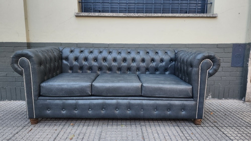 Sillon Chesterfield 3 Cuerpos Similcuero Stock 