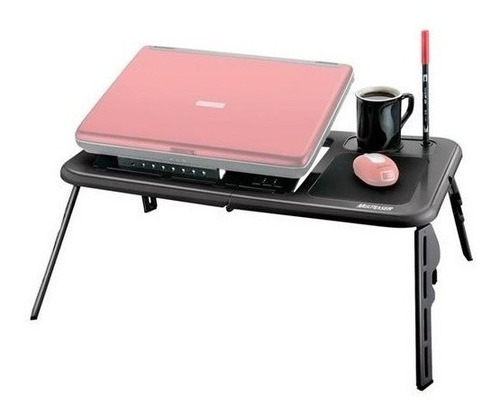 Mesa Notebook Com Cooler Dobrável Suporte Base Mouse Copo