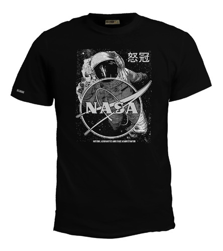 Imagen 1 de 1 de Camiseta Nasa Astronauta Luna Logo Letras Eco
