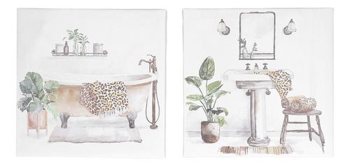 Cuadros De Baño Wall Art Pinturas Impermeables Marco Interio