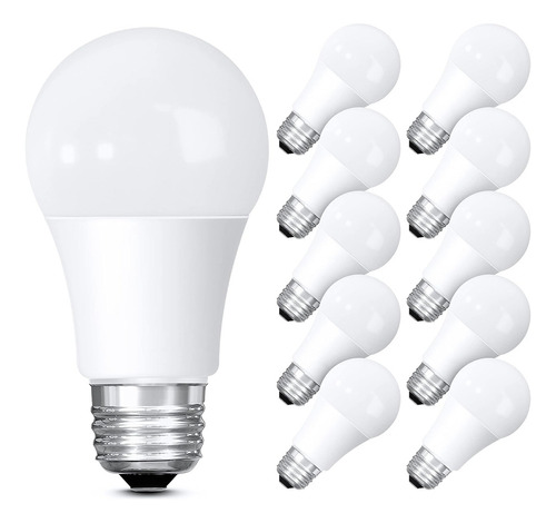 Pack 10 Ampolletas Led E27 15w Luz Fría 6500k Color Blanco