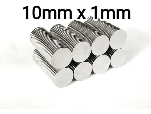 50 Imánes De Neodimio 10mm X 1mm N35