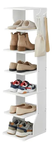 Vasagle Sapateira Vertical Compacta 6 Níveis Branca, Organizador