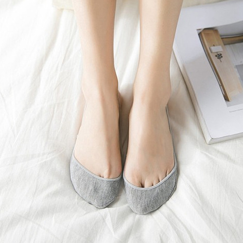 5 Pares De Calcetines Invisibles Con Forro Antideslizante