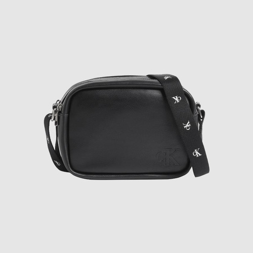 Bolsa Carteira Alça Larga Com Logo Preta Calvin Klein Jeans Cor Preto