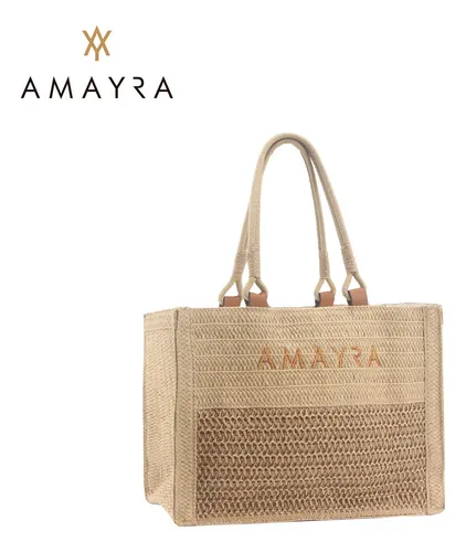Cartera Tote Bolso Playero Yute Amayra 5058