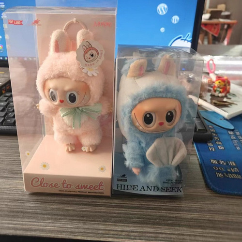 Sc Lindo Bebé Labubu Emocionante Macaron Rosa De Edición