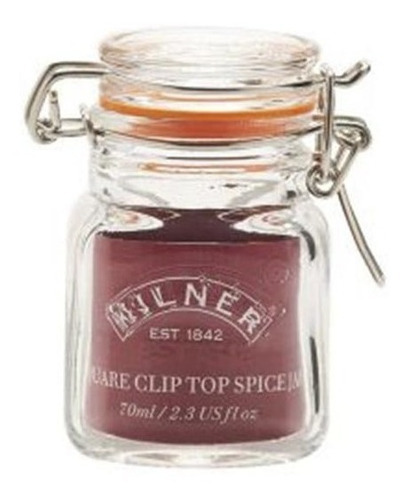 Frasco Clip Cuadrado Con Tapa 70 Ml Kilner Color Transparente