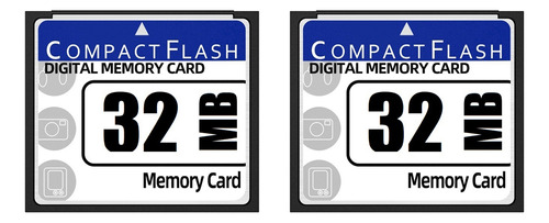 2 Tarjetas De Memoria Compact Flash De 32 Mb Para Cámara, Ma