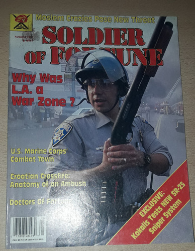Revista Soldier Of Fortune Vol 17 N°8 Agosto De 1992 Inglés