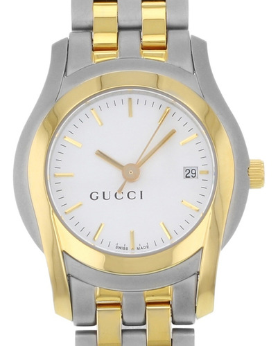 Gucci 5500l Ya055528 Acero Inoxidable Señoras Reloj De