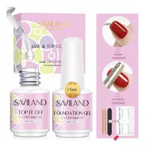 Comprar Saviland Base Y Top Coat 15ml Pegamentos De Uñas Gel Esmalte