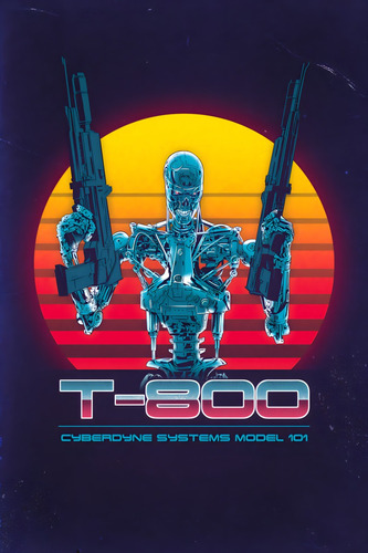 Poster Terminator T-800 Autoadhesivo 100x70cm#1682