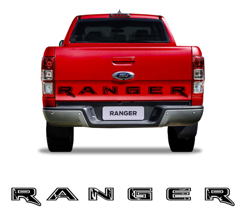Faixa Traseira Ranger Corroída 20/ Adesivo Modelo Decorativo