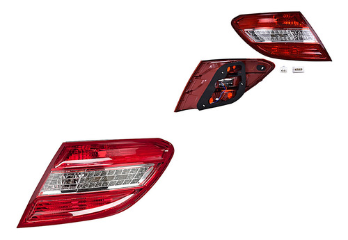 Par Calaveras C/leds Mercedes-benz C180 11 Depo