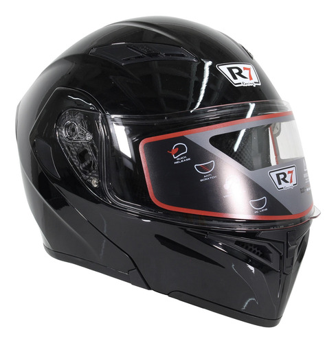 Casco R7 Abatible Unscarred Negro Xxl Con Bluetooth