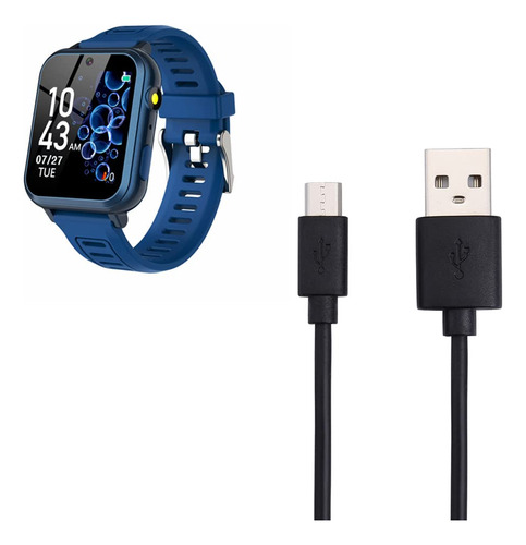 Yiqungo Reloj Inteligente Para Ninos, Cable De Carga Usb De