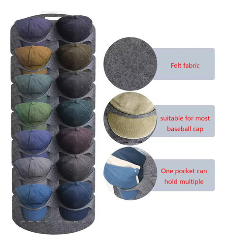 (b) Soporte Para Guardar Sombreros Y Organizador De Gorras D