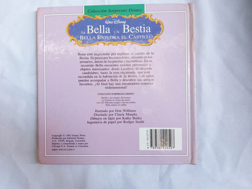 Libro Antiguo * La Bella Y La Bestia * Disney / Norma 1992 (Usado)