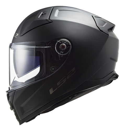 Capacete fechado Ls2 Vector Il Solid 2 Capacete preto fosco tamanho L