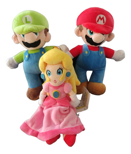 Super Mario Bross, Peach, Luigui ( 3 Piezas) 