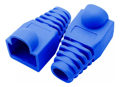 Capuchas Para Conectores Rj45 Bolsa De 100 Unidades Azul