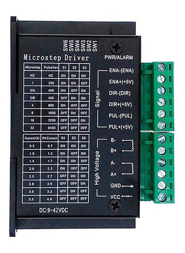 Tecneu Driver Controlador de Motor A Pasos Tb6600 Hy-div268n-4a Cnc Nema 4a