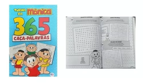 Livro Turma da Mônica - 365 Caça-palavras Crianças Filhos Infantil