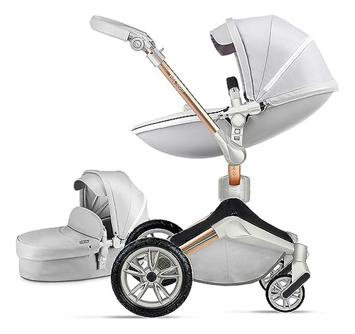 Hot Mom Baby Stroller Función De Rotación De 360 Grados Pu C