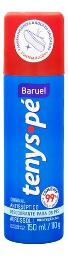 Desodorante Aerossol para os Pés Antisséptico Original Baruel Tenys Pé Frasco 150ml
