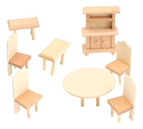 Juego De Muebles De Casa De Muñecas Juego De Comedor