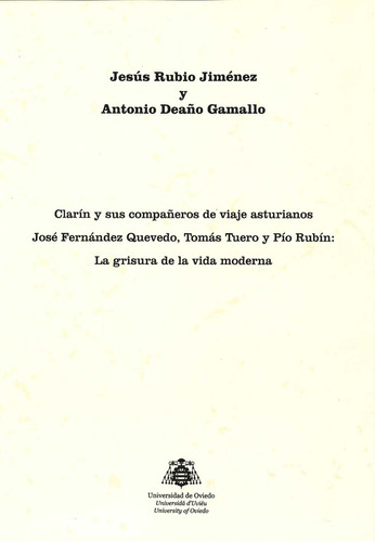 Libro Clarã­n Y Sus Compaã±eros De Viaje Asturianos Josã©...