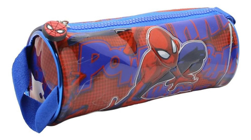 Cartuchera Escolar Spiderman Marvel Tubo Color Rojo Liso