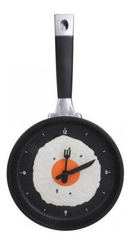 Imagen 1 de 12 de Sartén Huevo Moderno Reloj Cubiertos Cocina