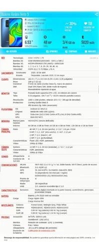 Xiaomi Redmi Note 9 M2003j15sg 4gb 128gb Dual Sim Duos