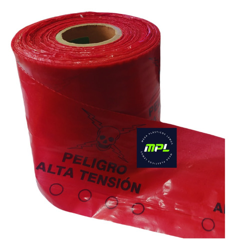 Cinta Peligro Alta Tensión Roja X 500 Metros