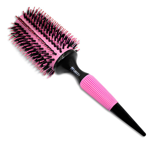 Escova De Cabelo Rosa Cerdas Javali Mista Madeira Ref. 20