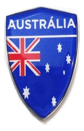 Emblema Adesivo Em Abs Resinado Da Austrália Cor Azul