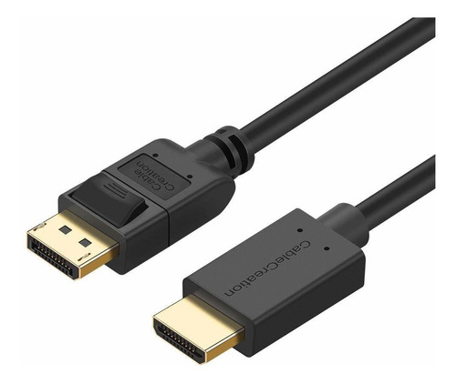 Cablecreation Cable De Displayport A Hdmi De 3 Pies, Cable Dp A Hdmi Chapado En Oro, Convertidor De Audio / Video 4k Y 3