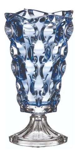 Florero Jarron Azul Cristal Bohemia Treasury 40cm Cry-013