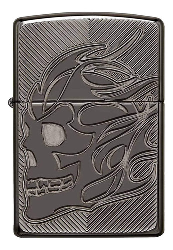 Encendedor Zippo Armor Calavera Black Ice