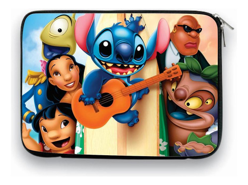 Capa Case Notebook 14 Personalizado Familia Lilo & Stitch