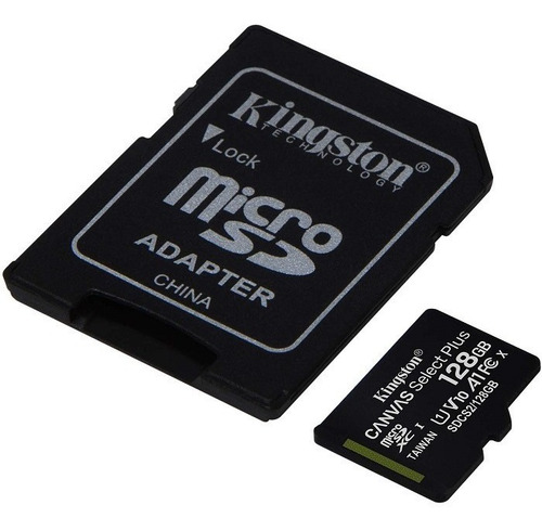 Tarjeta de memoria Kingston SDCS2SP Canvas Select Plus con adaptador SD 128GB
