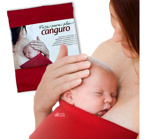 Faja Cargador Para Plan Canguro Para Bebe Prematuro Roja