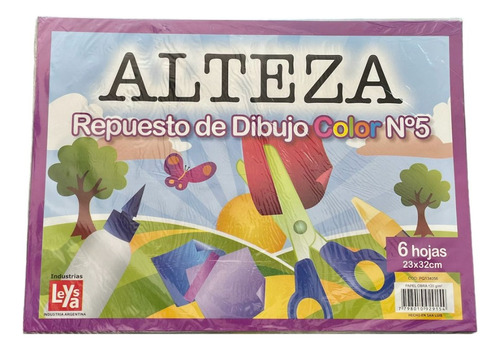 Repuesto De Dibujo Hojas Para Plástica Nro.5 Color X 6 Hjs