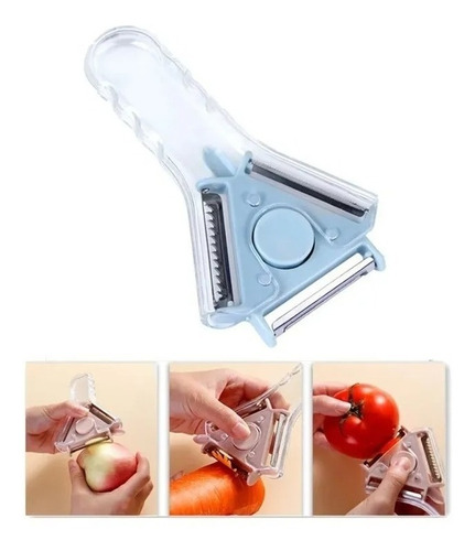 Pelador De Papas Frutas Y Verduras 3en1 Multiusos Ergonómico