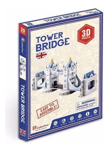 Puzzle 3d Tower Bridge 32 Pcs - Cubicfun
