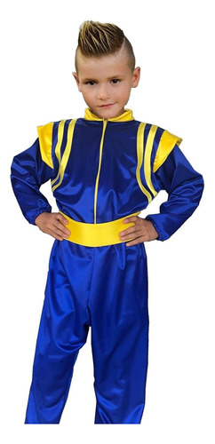 Disfraz De Timbiriche De Niña Y Niño - Traje Azul Y Amarillo Baile Escolar - Traje Retro Ochentas - Disfraces Para Niñas Y Niños - Disfraz De Los 80s